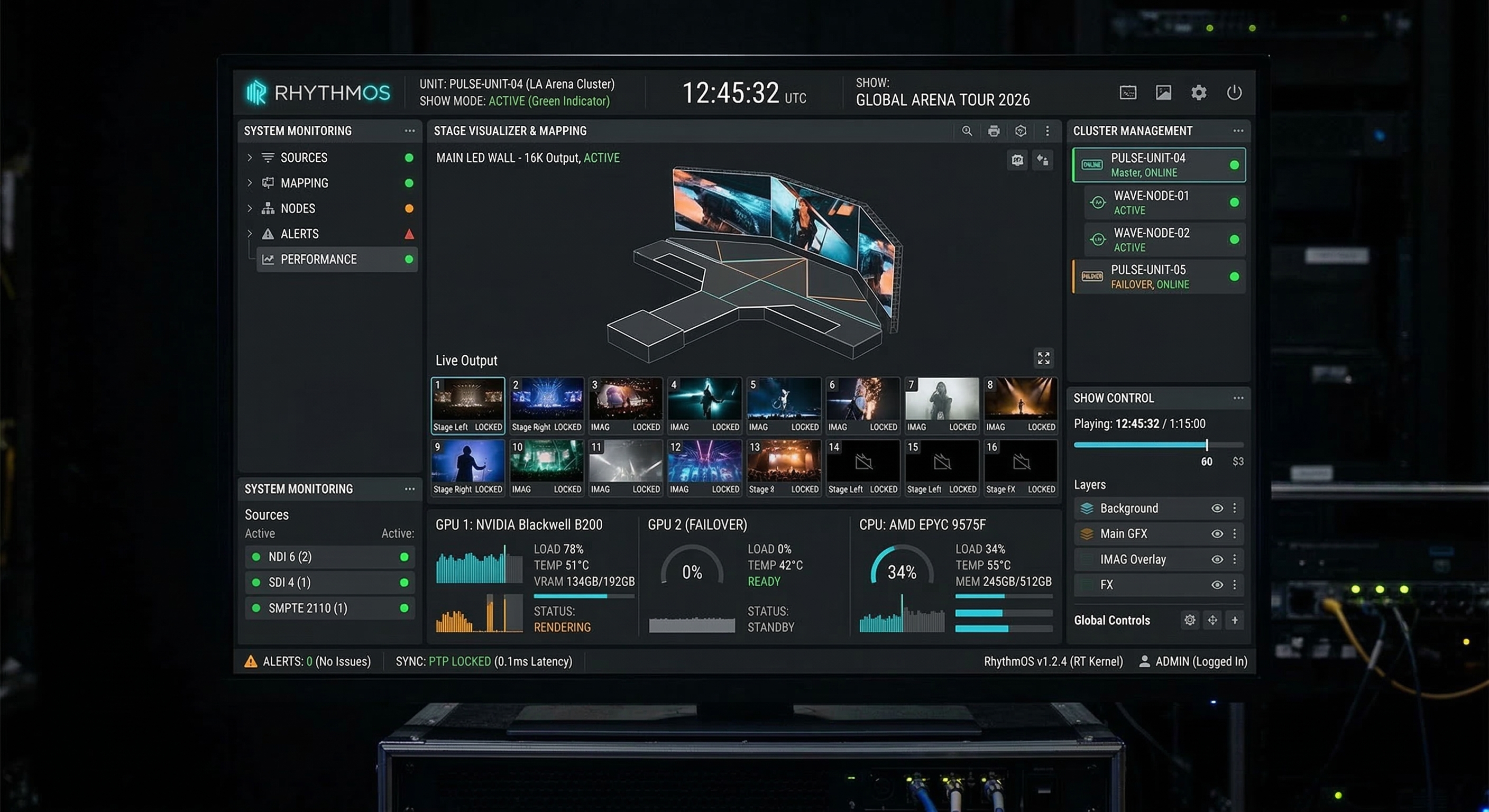 RhythmOS real-time operating system interface